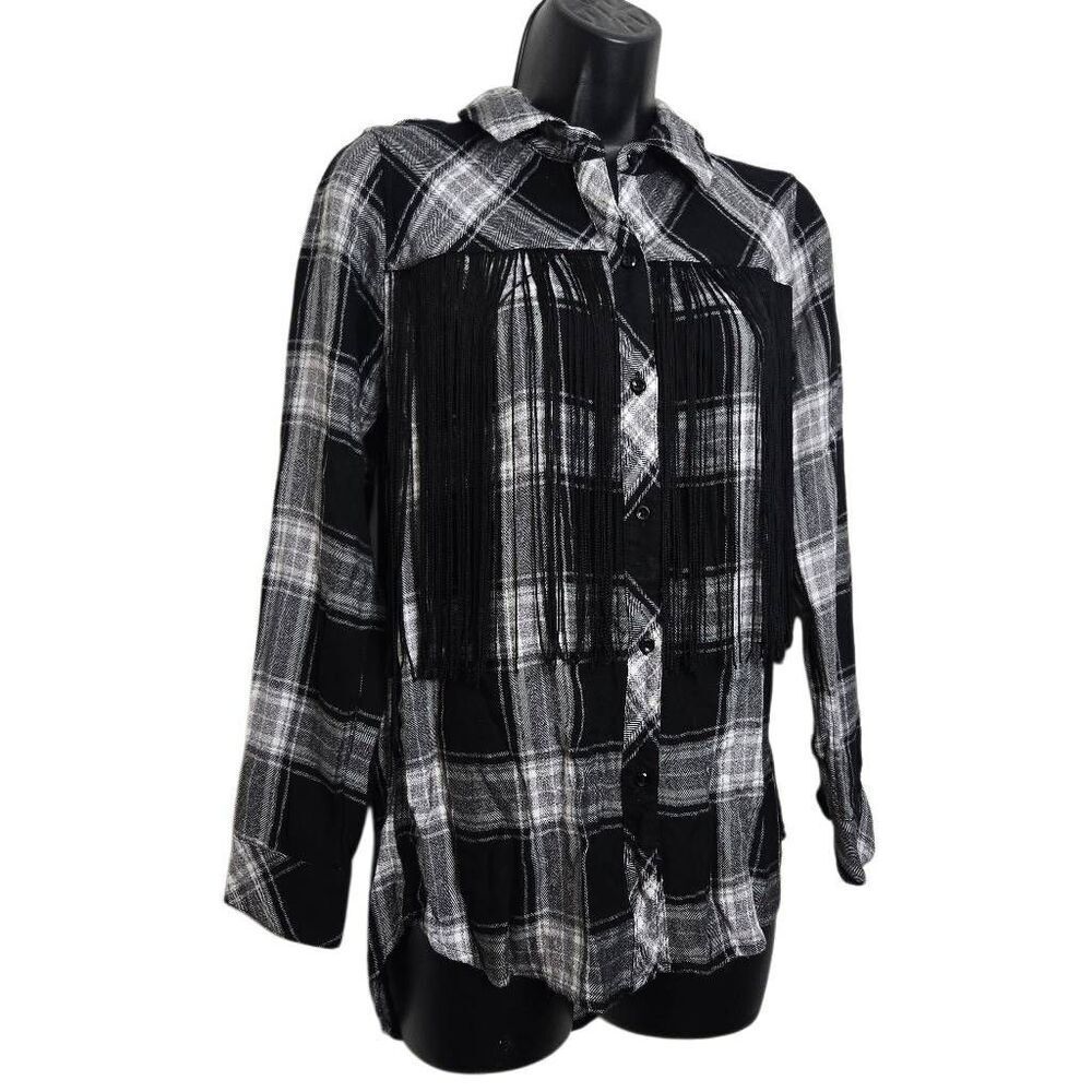 Rails Plaid Western Button Down Size Small Fringe… - image 2